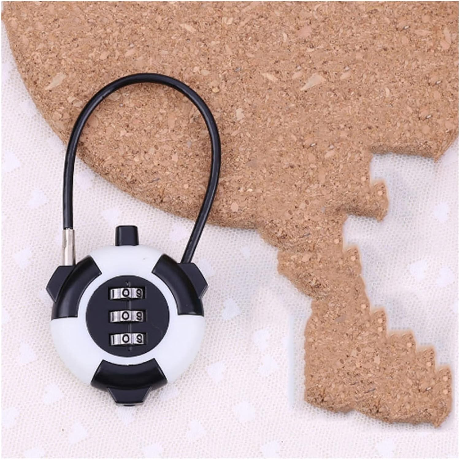 Mini Zinc Alloy Cute Cartoon Password Lock Baggage Combination Lock Password Padlocks (Color : B)