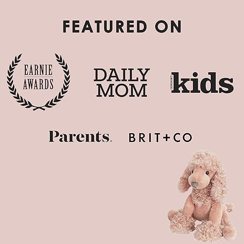 Miniatura 5 de MON AMI Peluche de perro caniche de diseñador, 13 pulgadas, divertido y adorable juguete de peluche suave y tierno para niños pequeños, niñas y