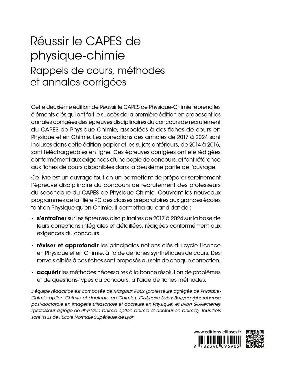 Réussir le CAPES de physique-chimie: Rappels de cours, méthodes et annales corrigées