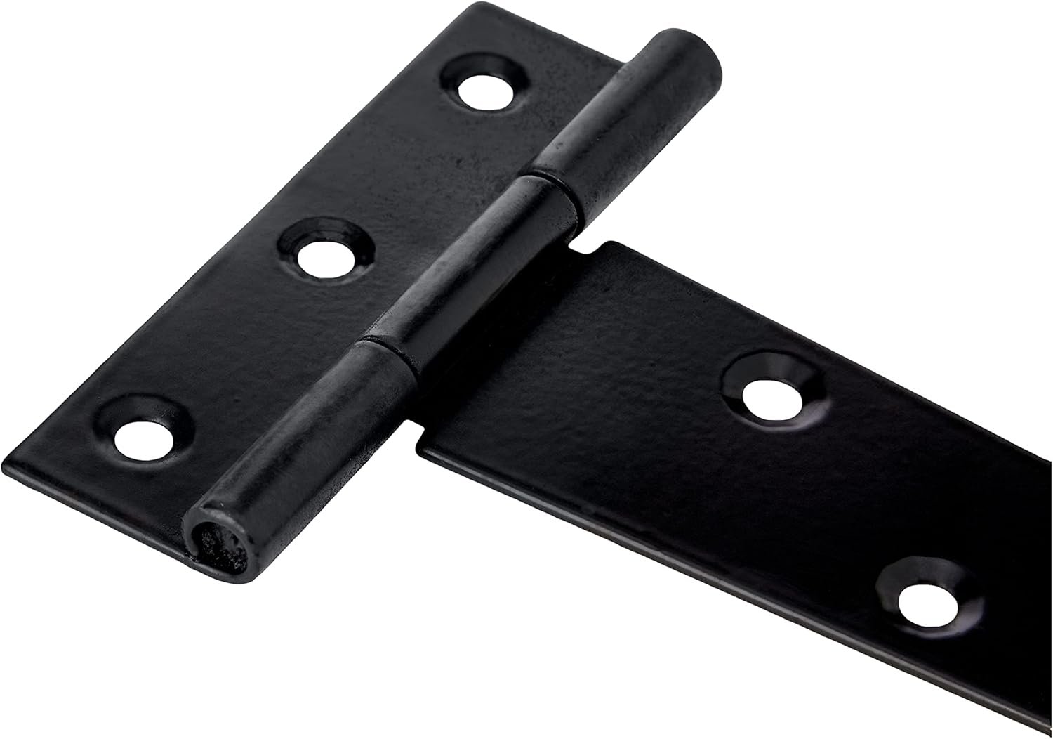 Merriway BH01987 8" T-Strap Hinges Black – Heavy Duty Tee Hinges for Gates, Shed Doors & Garden Projects, Pack of 2