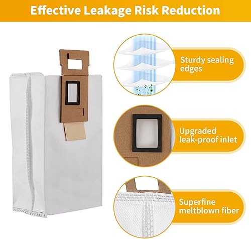 Miniatura 4 de Accesorios para bolsas de polvo compatibles con Roborock S7  S7+  S7 MaxV Plus Aspiradora Auto-Vacío Dock Bolsa desechable de repuesto con 3L de