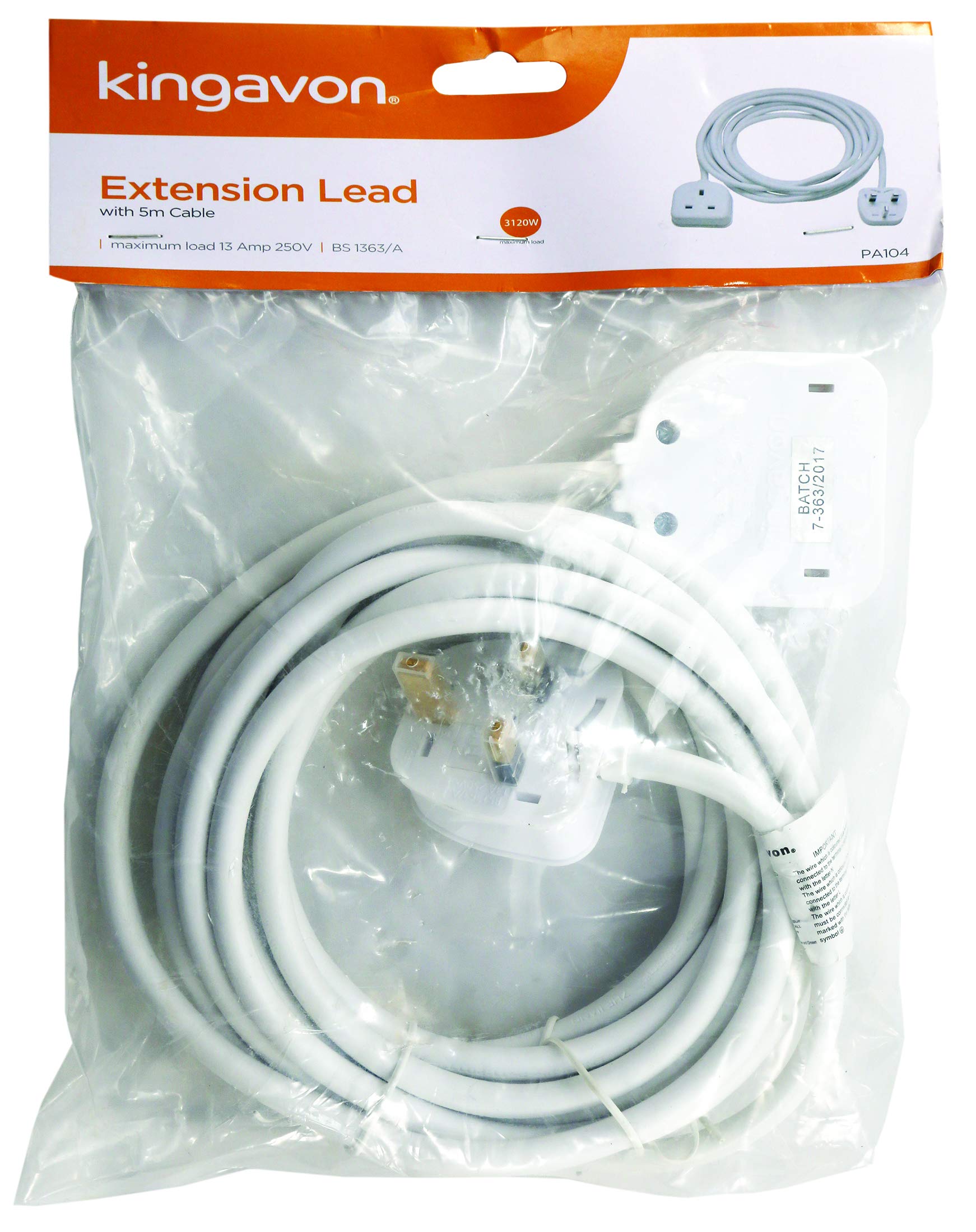 Kingavon Extension Lead With 5M Cable from B&Q