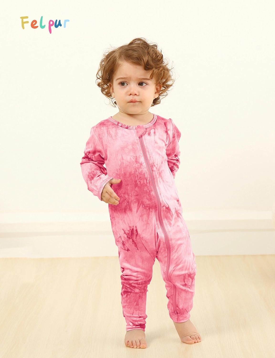 Soft Rayon Baby Footless Romper Set Girl Boy Tie-dye Jumpsuit Outfit