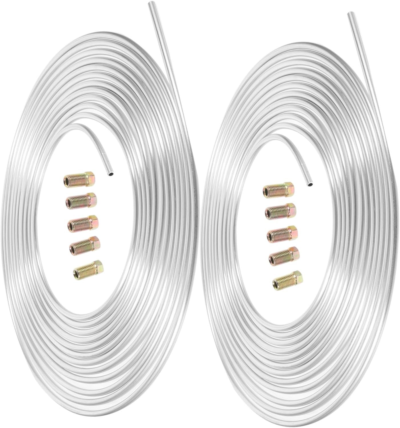 30 Pack 3/16 Inch Car Brake Line Zinc Coated 25 Inch Front Caliper Brake Line Oil Hose