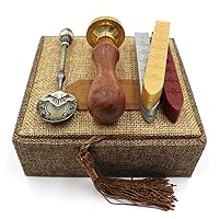 Vista 4 de Family Crest - Juego de sellos de cera personalizados (Fleur-De-Lis)