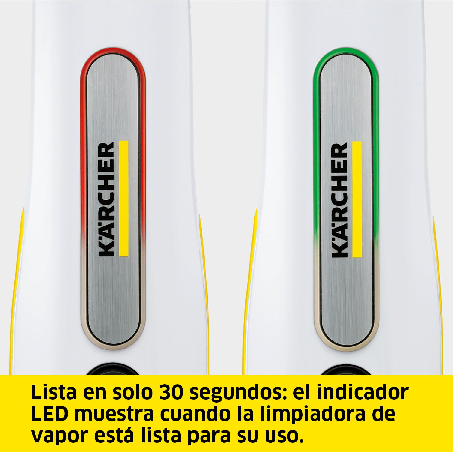 Kärcher Limpiadora de Vapor SC 3 Upright, Calentamiento 0.5 minutos, Rendimiento aproximado 60 m², Depósito 0.5 L, 1600 W, Boquilla y Paño Suelos, Cepillo Alfombras, Cartucho Descalcificación