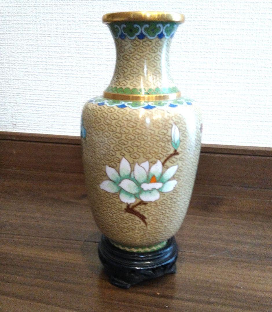 花瓶 中国七宝焼 花器 中国美術 景泰蓝（けいたいらん） 中国 メルカリ