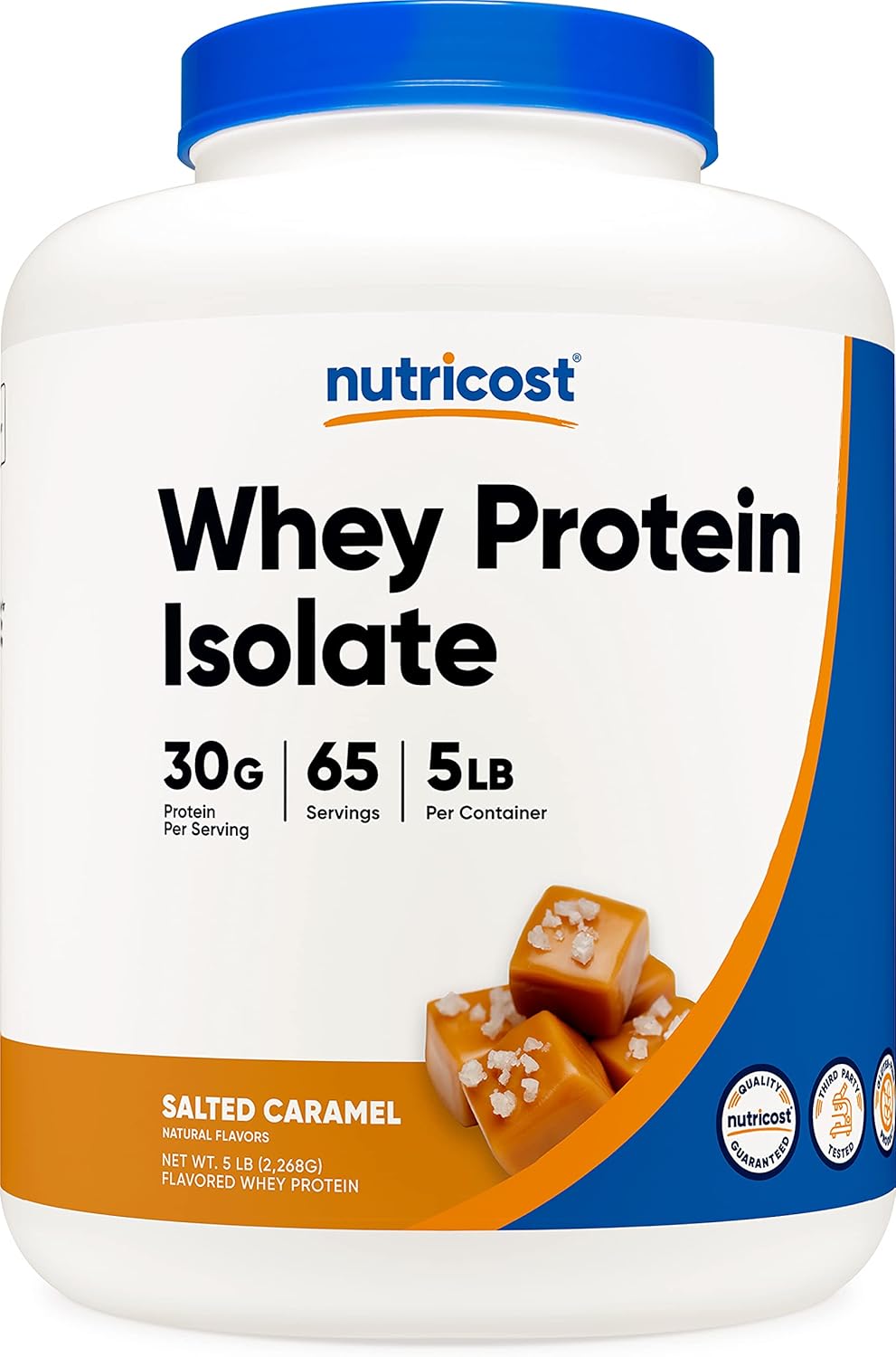 Nutricost Whey Protein Isolate (Salted Caramel, 5LBS) : Health & Household