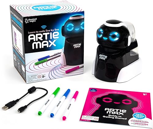 Miniatura 8 de Educational Insights Artie Max The Coding, robot de dibujo, juguete STEM, imprescindible para el aula, a partir de 8 años
