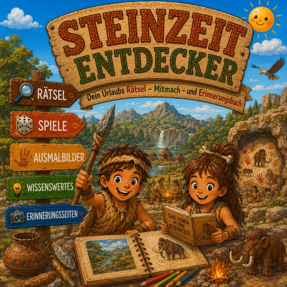 Steinzeit Entdecker: Das große Steinzeit-Mitmachbuch mit Rätseln, Wissen, Ausmalbildern und Abenteuern für kleine Entdecker (Wissens-Entdecker)