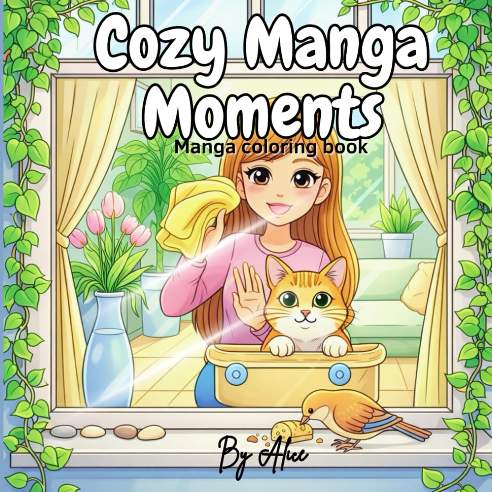 Cozy Manga Moment: Manga Coloring Book for Relaxation and Stress Relief