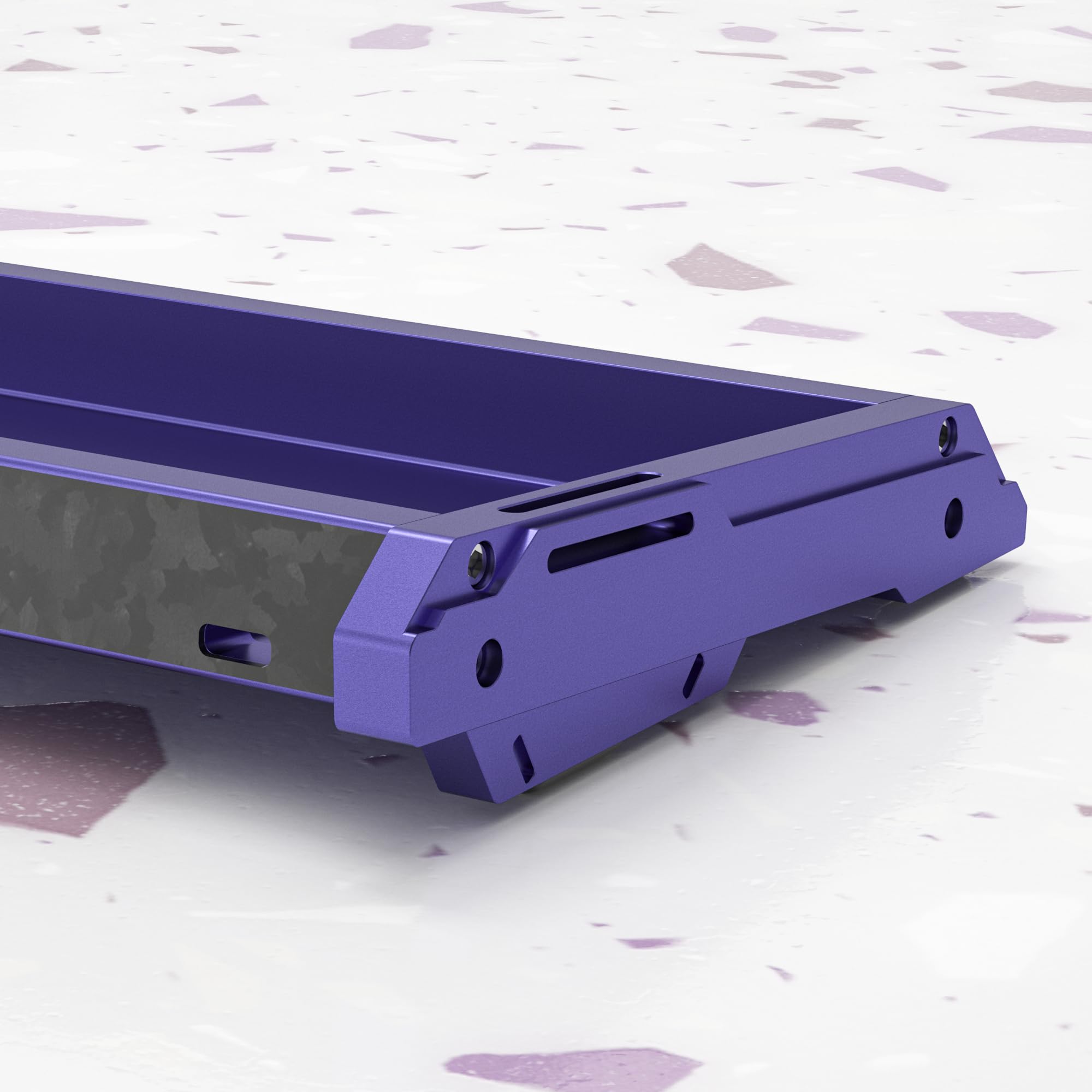 kutethy KY60 - Custodia per tastiera in alluminio anodizzato, 60% tastiera meccanica da gioco, tastiera CNC effetto Hall compatibile con Wooting60 Mad60 Win60 GH60 60HE (viola)