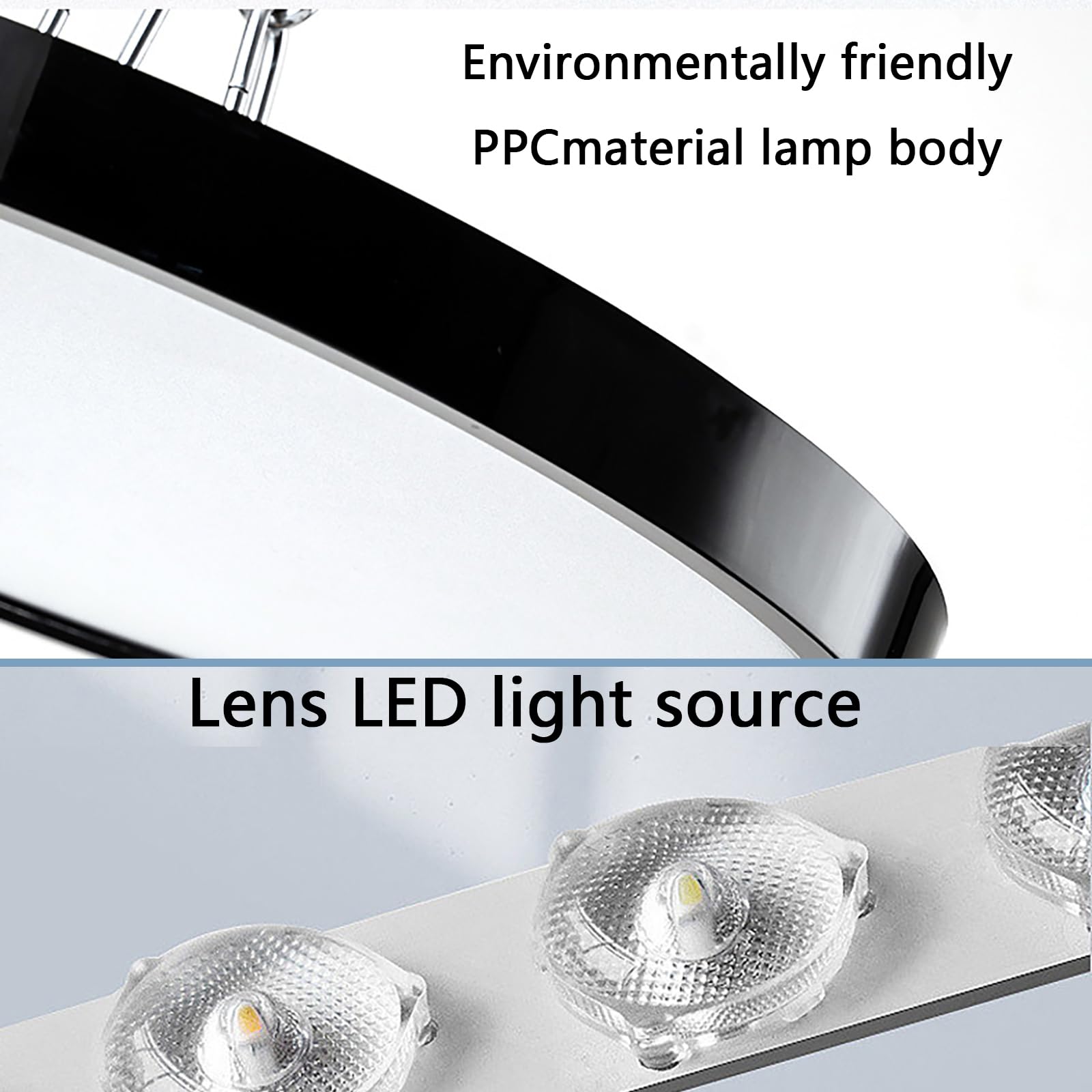 Światło Sufitowe LED Tri-Color Dimmable, 3000K-4000K-6000K, W Pełni Uszczelnione, Odporne Na Pył, Materiał PPC Ultra-cienka Lampa Sufitowa Do Kuchni Łazienka Sypialnia, B Tricolor light-23cm/9.1in