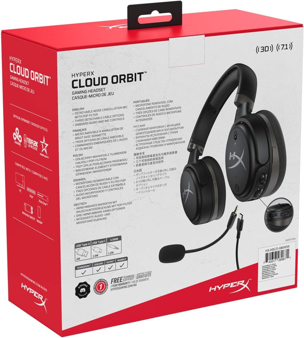 HyperX HX-HSCO-GM/WW Cloud Orbit - Waves Nx 3D Audio Gaming Headset