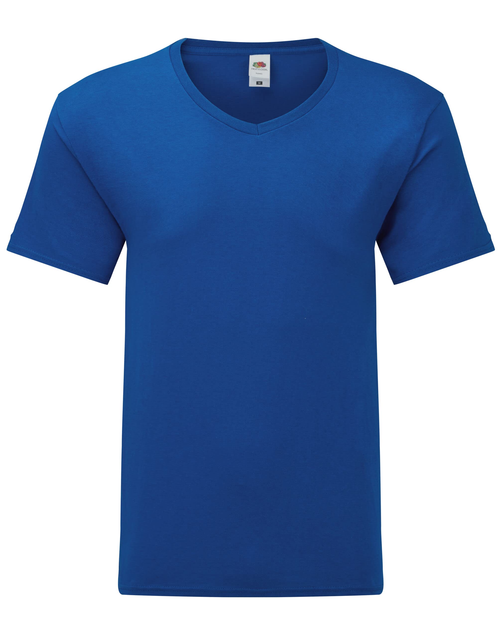 Fruit of the Loom 61442 Mens Iconic 150 V-Neck T-Shirt - Royal Blue - XL