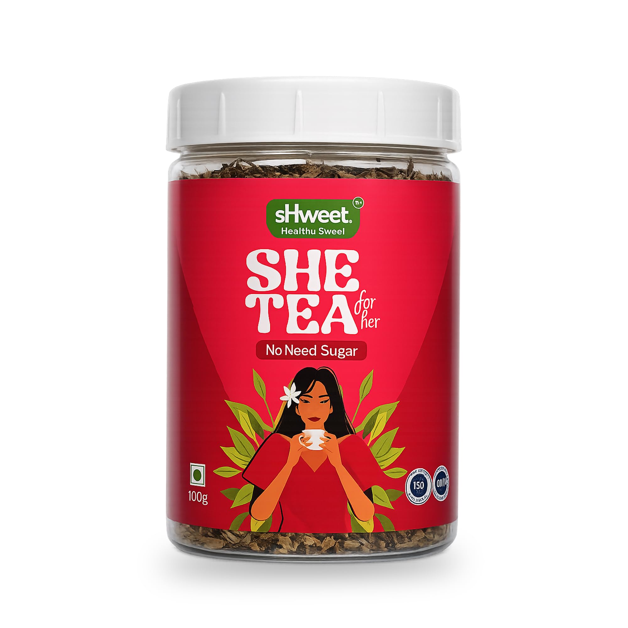 SHE Tea Ayurvedic Periodic Care Herbal Tea (100 g) – Natural Women’s Wellness Tea for Menstrual Comfort, Cycle Balance, Hormonal Support & Relaxation-image-8