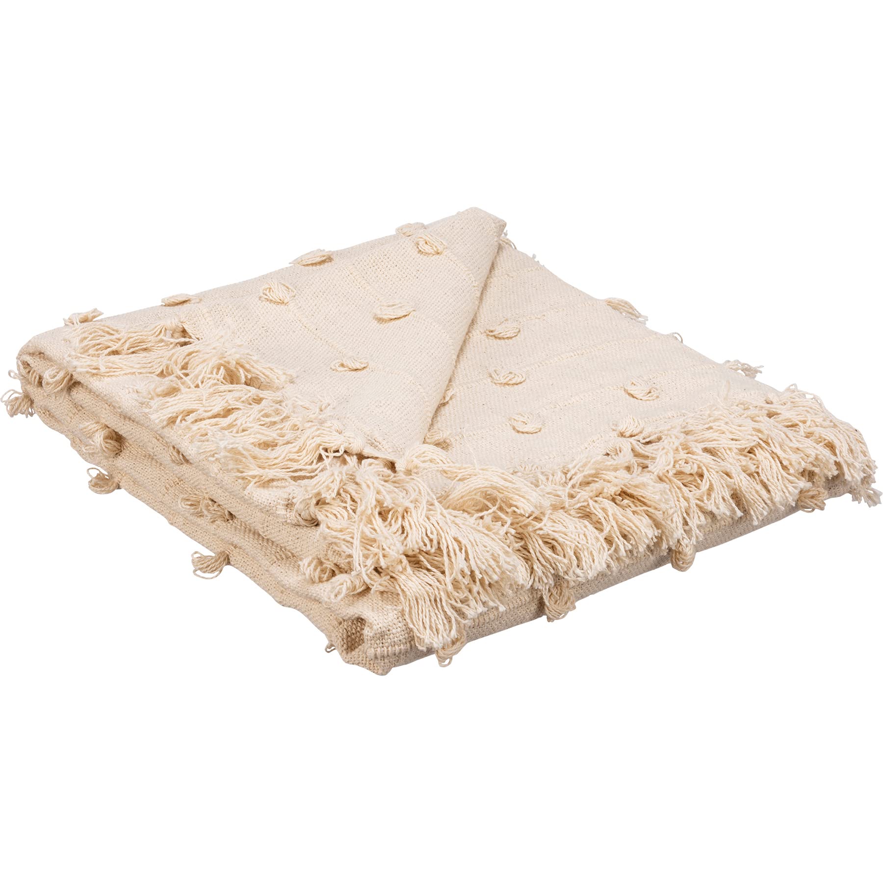 Couverture decorative en coton pour un salon cocooning et chaleureux