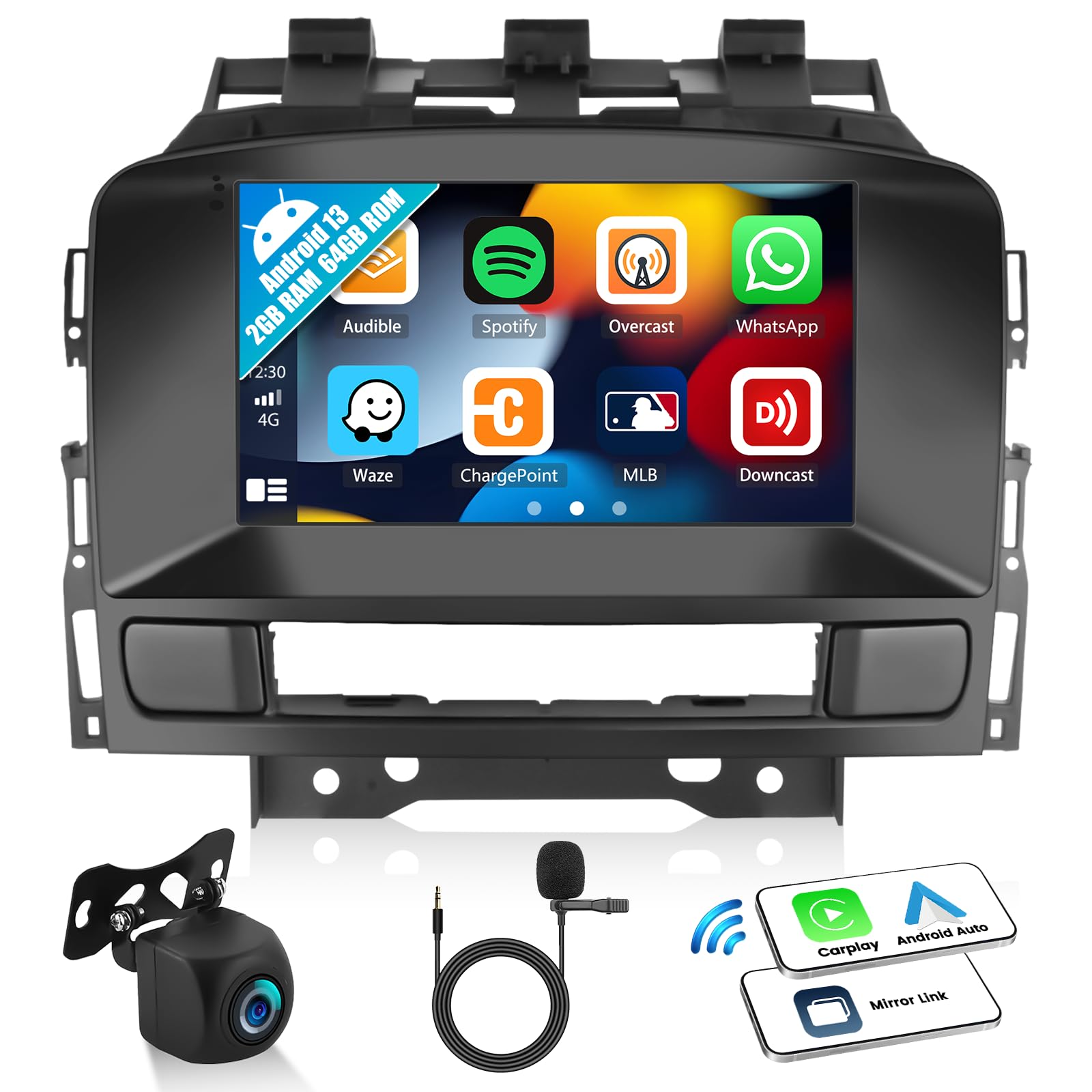 4+64GB Android 15 Autoradio Carplay Für Opel Astra J 2010-2015 GPS Navi WiFi RDS