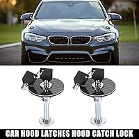 Vista 2 de X AUTOHAUX 2 unids universal aleación de aluminio coche motor capó pestillo bloqueo bloqueo liberación rápida clave pin kit de fibra de carbono