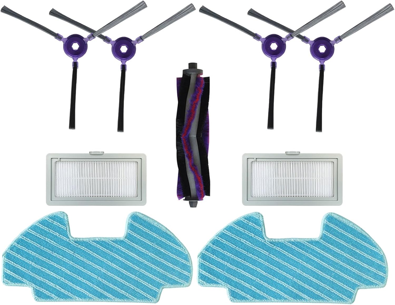 Robot Replacement Part Accessories Side Brushes Filter Main Brush Mop Pad ABS Texture For I5Young Model