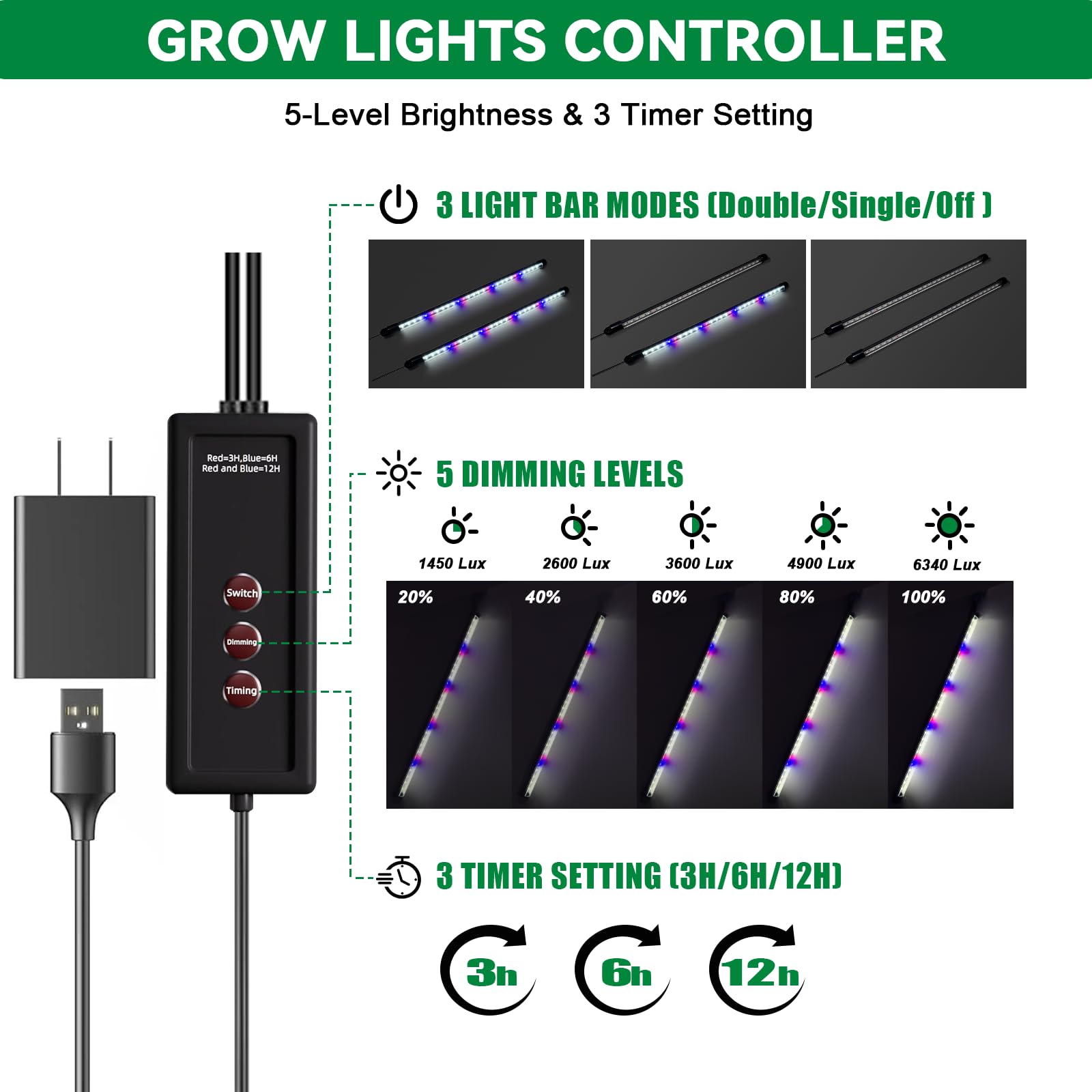 Vassoio di avviamento per semi autoirrigante con luce crescente,Kit di avviamento per semi a 60 celle con cupola di umidità, kit di germinazione dei semi, vassoi di germinazione delle piante