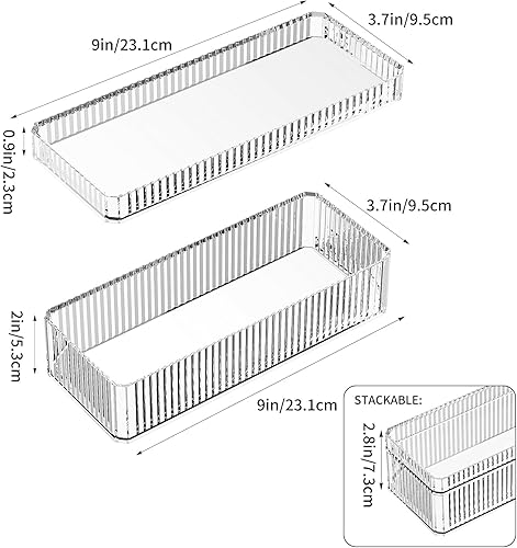 Miniatura 2 de Organizador de maquillaje acrílico, bandeja organizadora, estuches de tocador, esmalte de uñas, maquillaje, perfume, organizador de cuidado de la