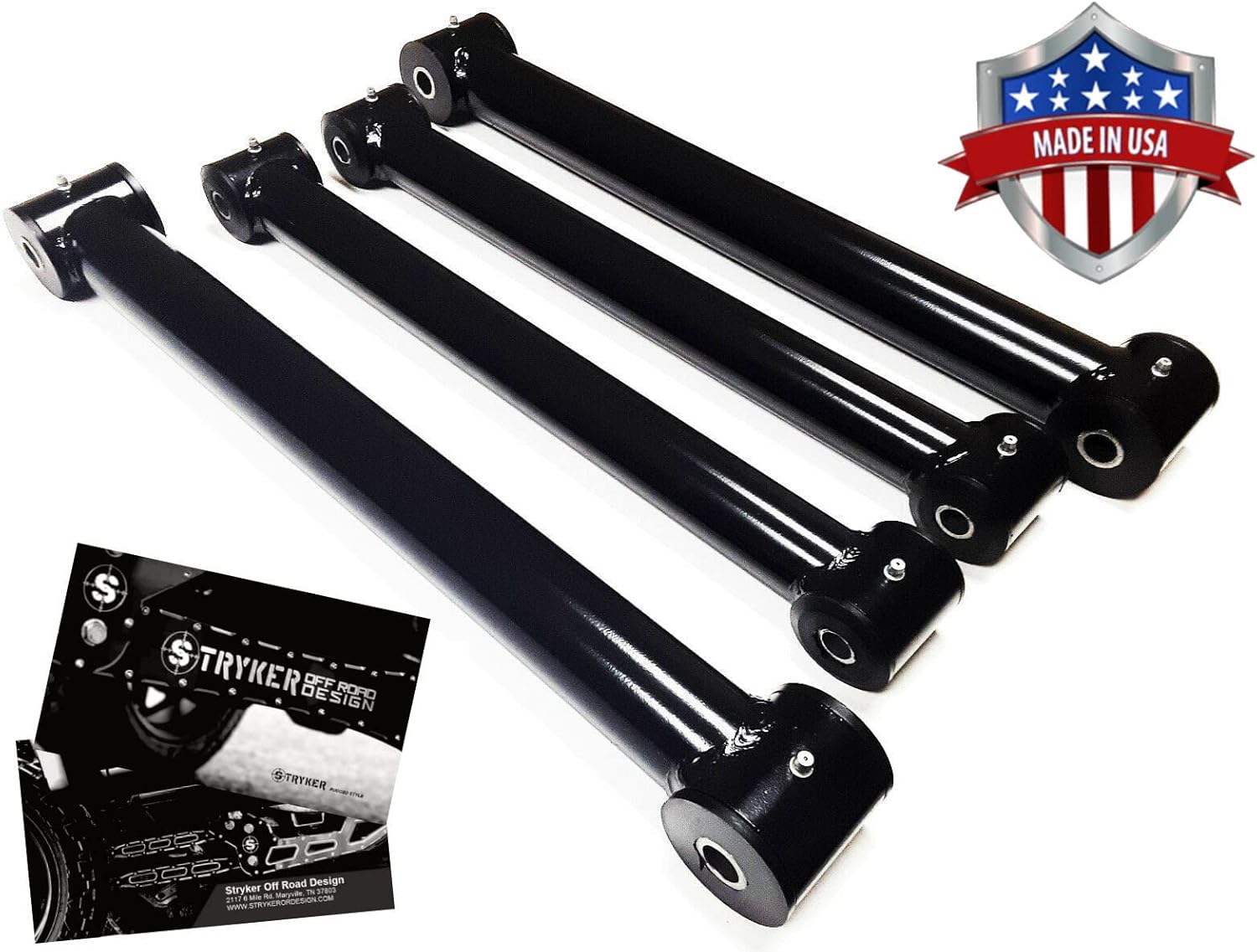 Stryker Off Road Design Upgraded Control Arms 3.5-5" Lift Height 2003-2009 1500 2500 3500 CAD Engineered and Made in the USA with USA Steel