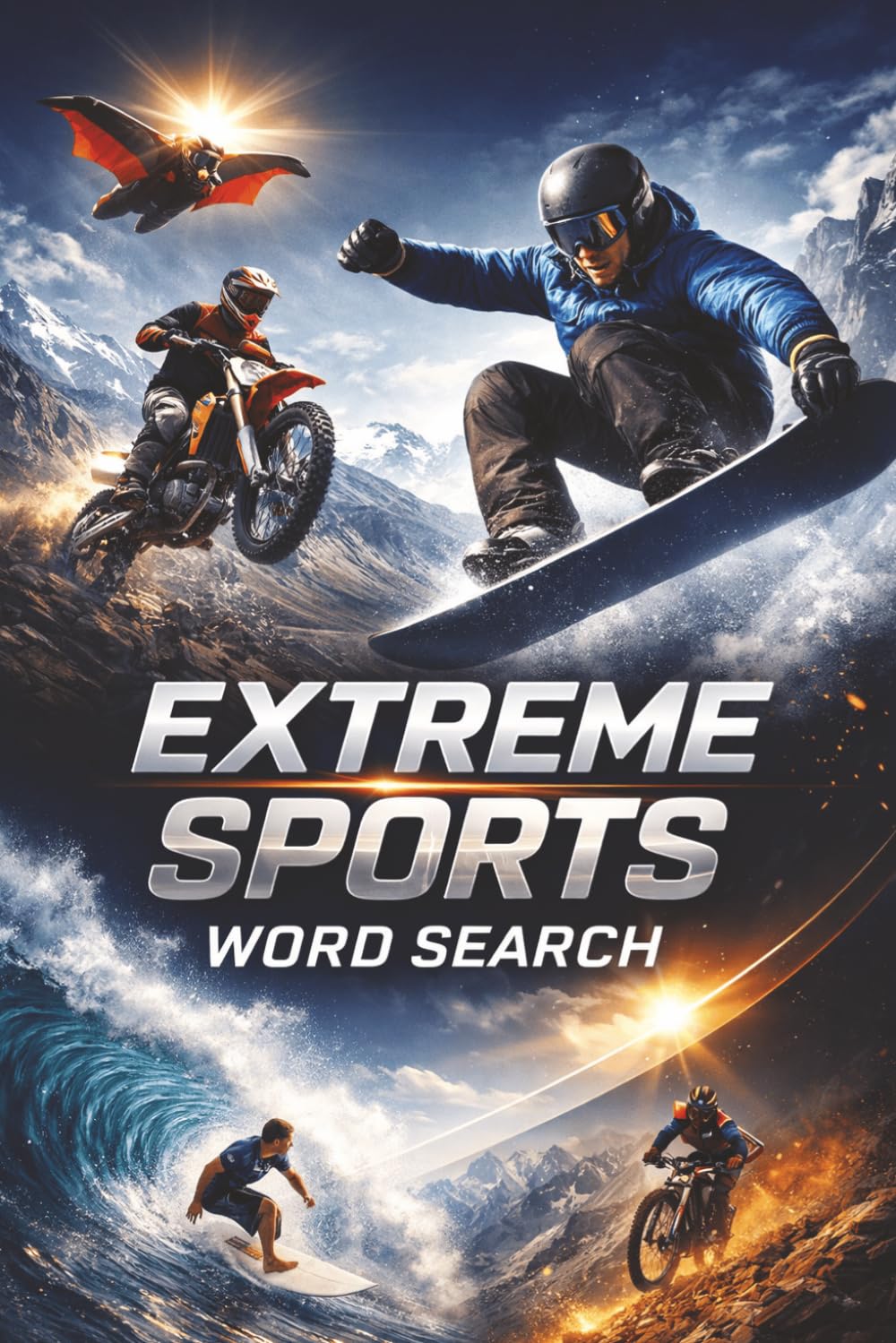 Extreme Sports Word Search: Adrenaline Junkie Puzzles, Action Adventure Activity Book, Thrill Seeker Sports Challenge for Teens and Adults