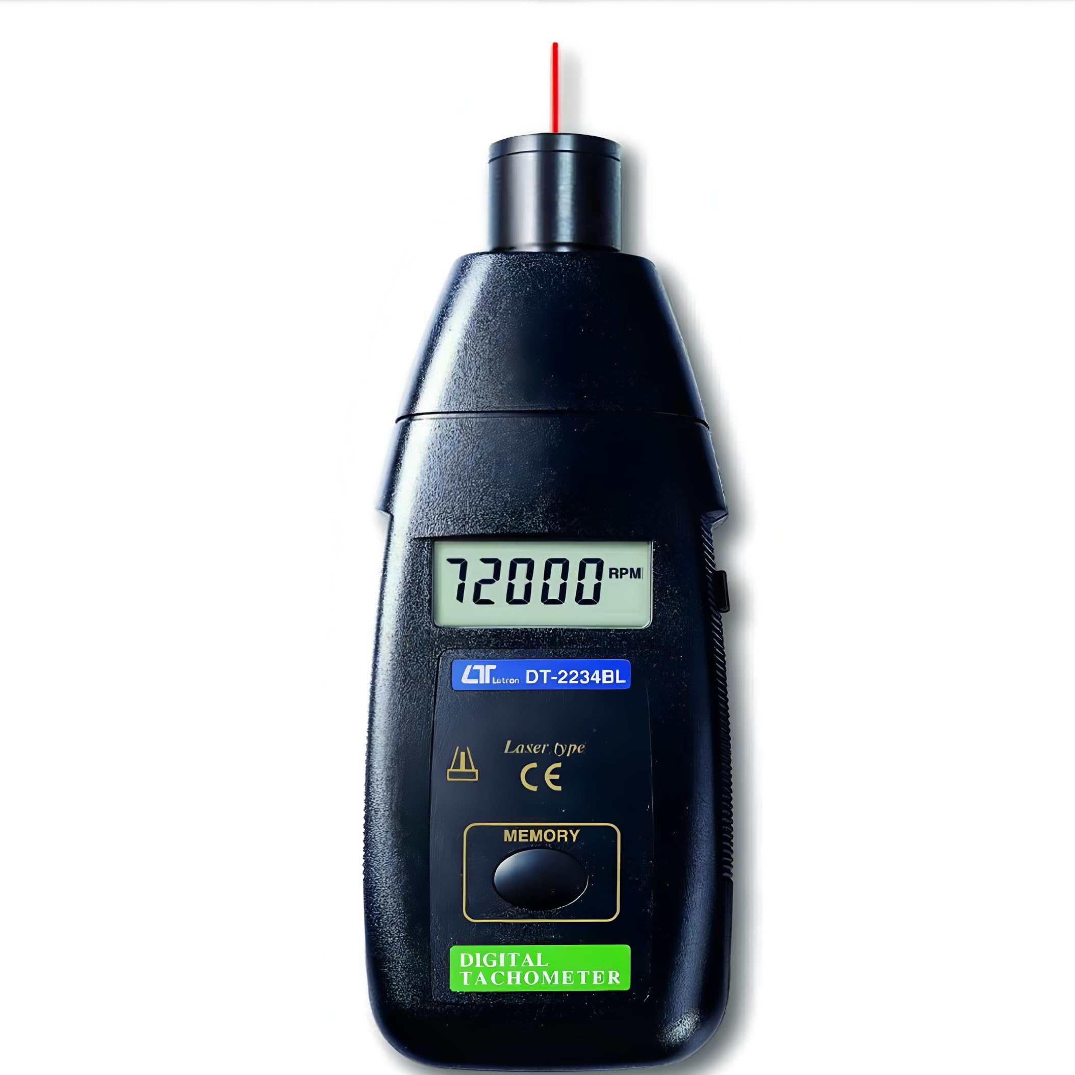 i-POOK LASER PHOTO TACHOMETER DT-2234BL from 10 to 99,999 RPM Resolution 0.1 RPM Accuracy: ±(0.05% + 1 digit) long measuring range up to 2 meters With Memory Function made in Taiwan