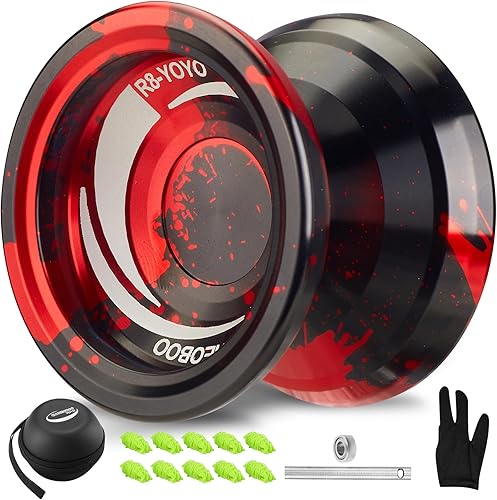 Miniatura 7 de WATIEOBOO R8 Responsive Yoyo Professional, Yoyo de metal para niños y adultos principiantes, rodamiento Yoyo de repuesto que no responde para