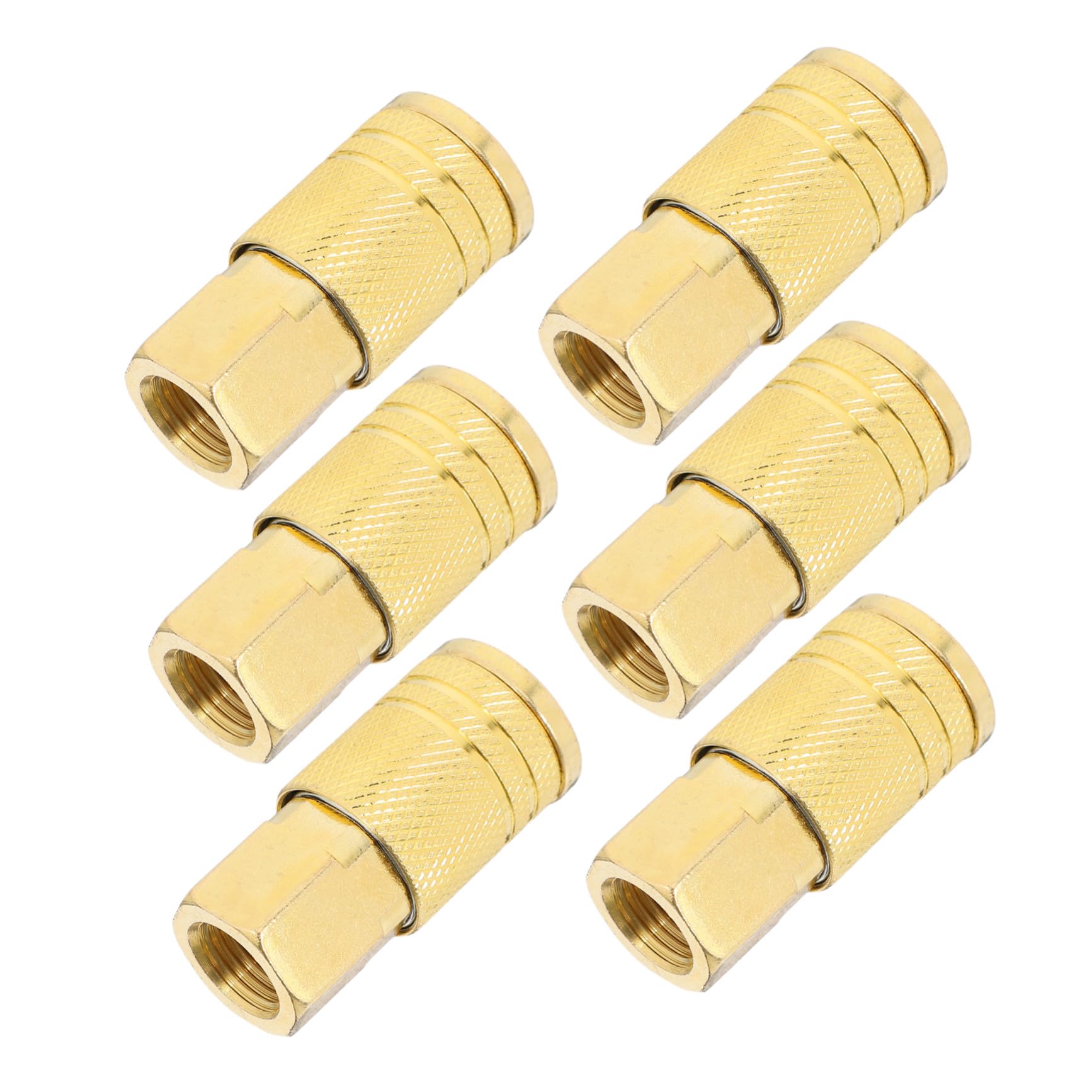 6 Piezas Conector De Herramientas Neumáticas Npt Con Rosca Cónica Adaptador De Manguera De Aire Para Accesorios De Compresor De Aire Kit De Reparación De Unidades Para Conexión Ráp