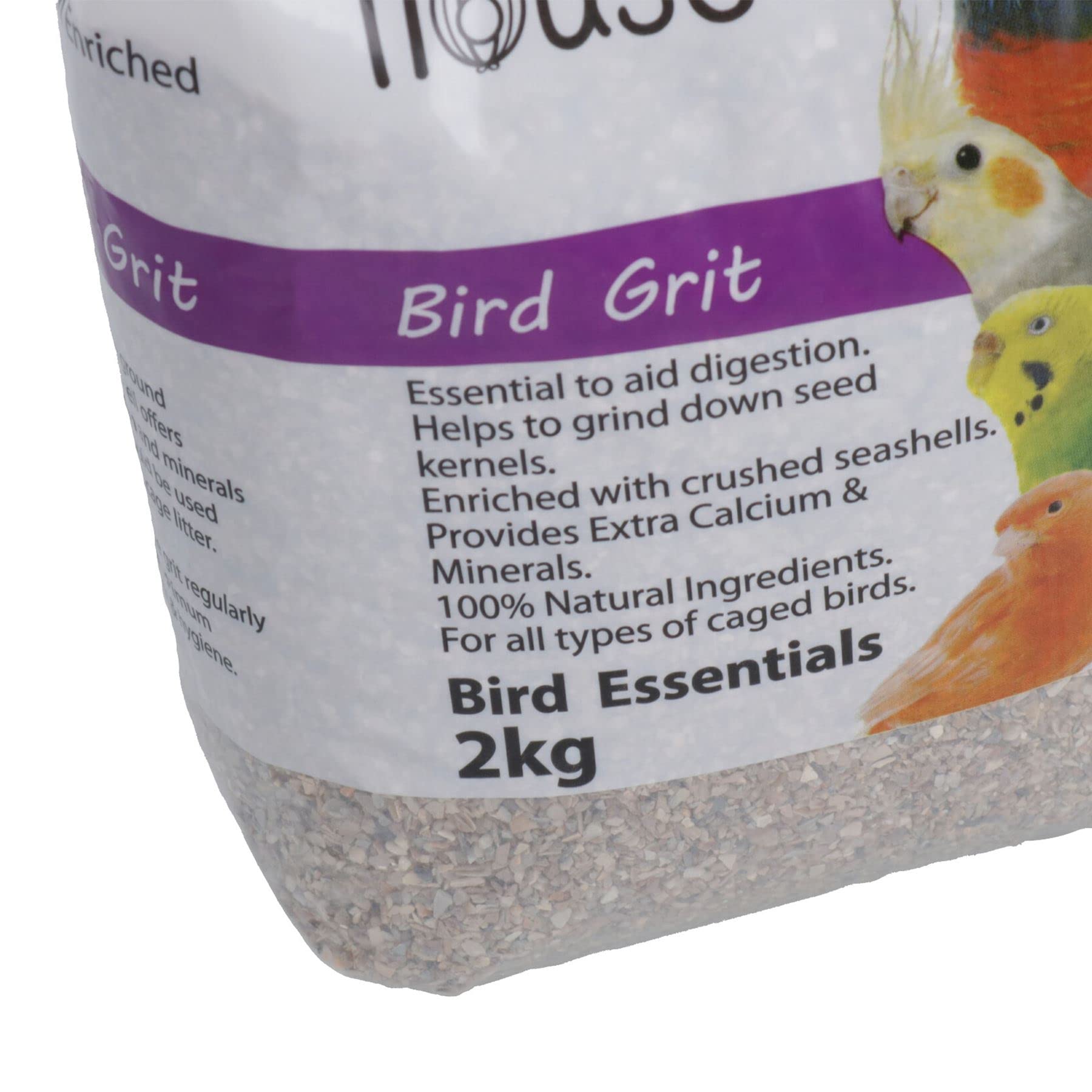 Litière pour cage à oiseaux 2 kg avec huîtres moulues calcium et minéraux Lot de 2