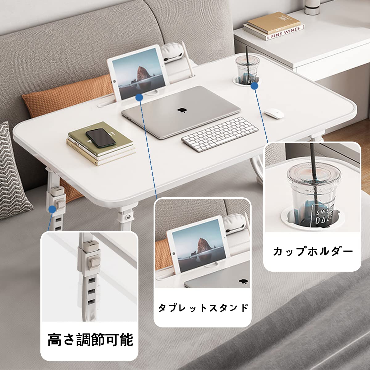 六角形折り畳み式ローテーブル（3個セット） 六角形折り畳み式ローテーブル（3個セット）