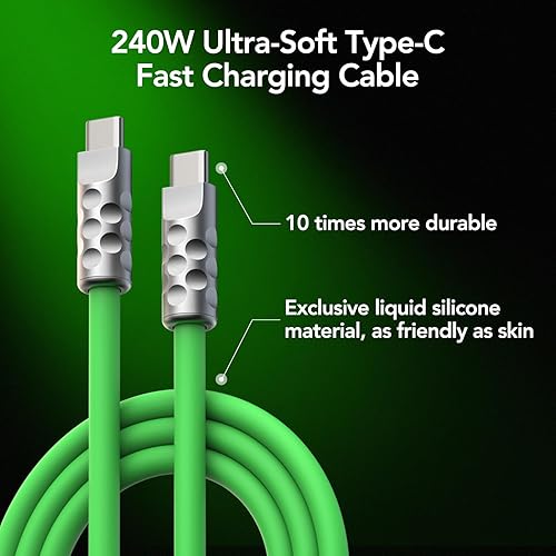 Miniatura 2 de MFish Cable USB C de 240 W de 5 pies, USB 2.0 tipo C, cable de carga rápida compatible con iPhone 1515Pro15Plus15ProMax MacBook Pro 2020, iPad Pro
