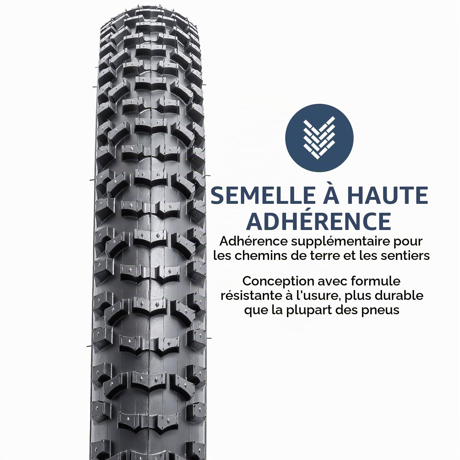 YUNSCM 2-PCS 26 Pouces Montagne Vélo pneus 26x2.40/58-559 Compatible with Vélo 26x2.35 26x2.40 Bike pneus (Y-1223)