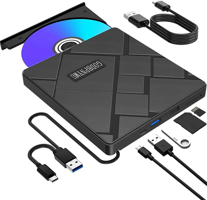 GODBPNYMU 5-in-1 External CD/DVD Drive Review