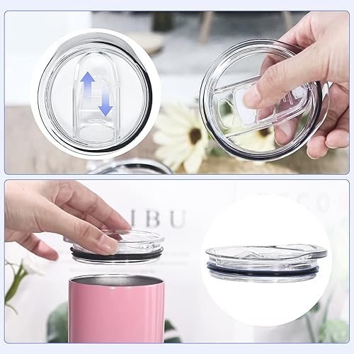 Miniatura 3 de AGH 4 tapas a prueba de salpicaduras y parte inferior de silicona para vasos de sublimación de 20 onzas flacas rectas, 2.7 pulgadas de repuesto