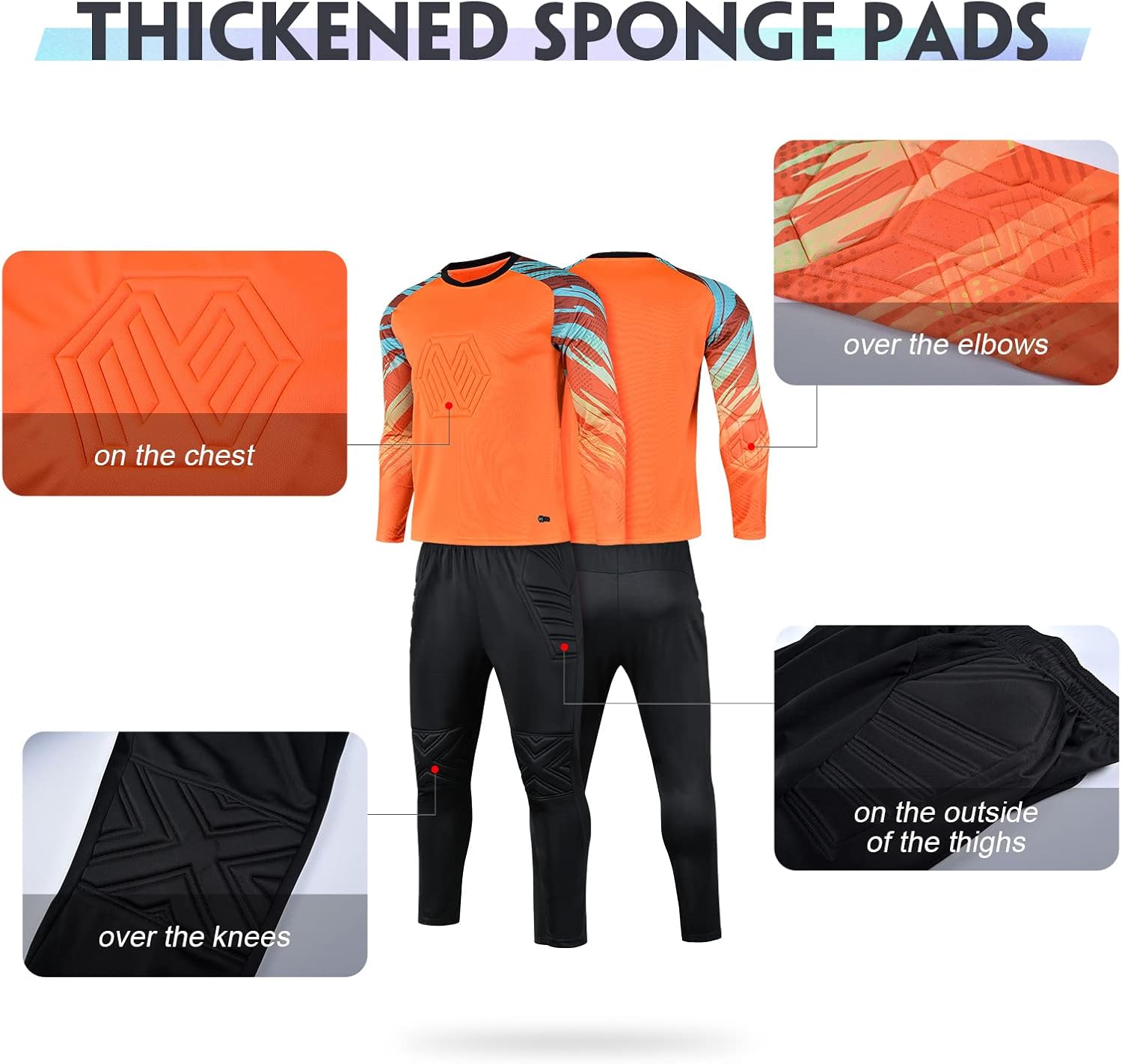 LAIFU Custom Soccer Goalie Jerseys Youth Adults Goalkeeper Jersey Personalized with Name Team Number Logo - Image 4