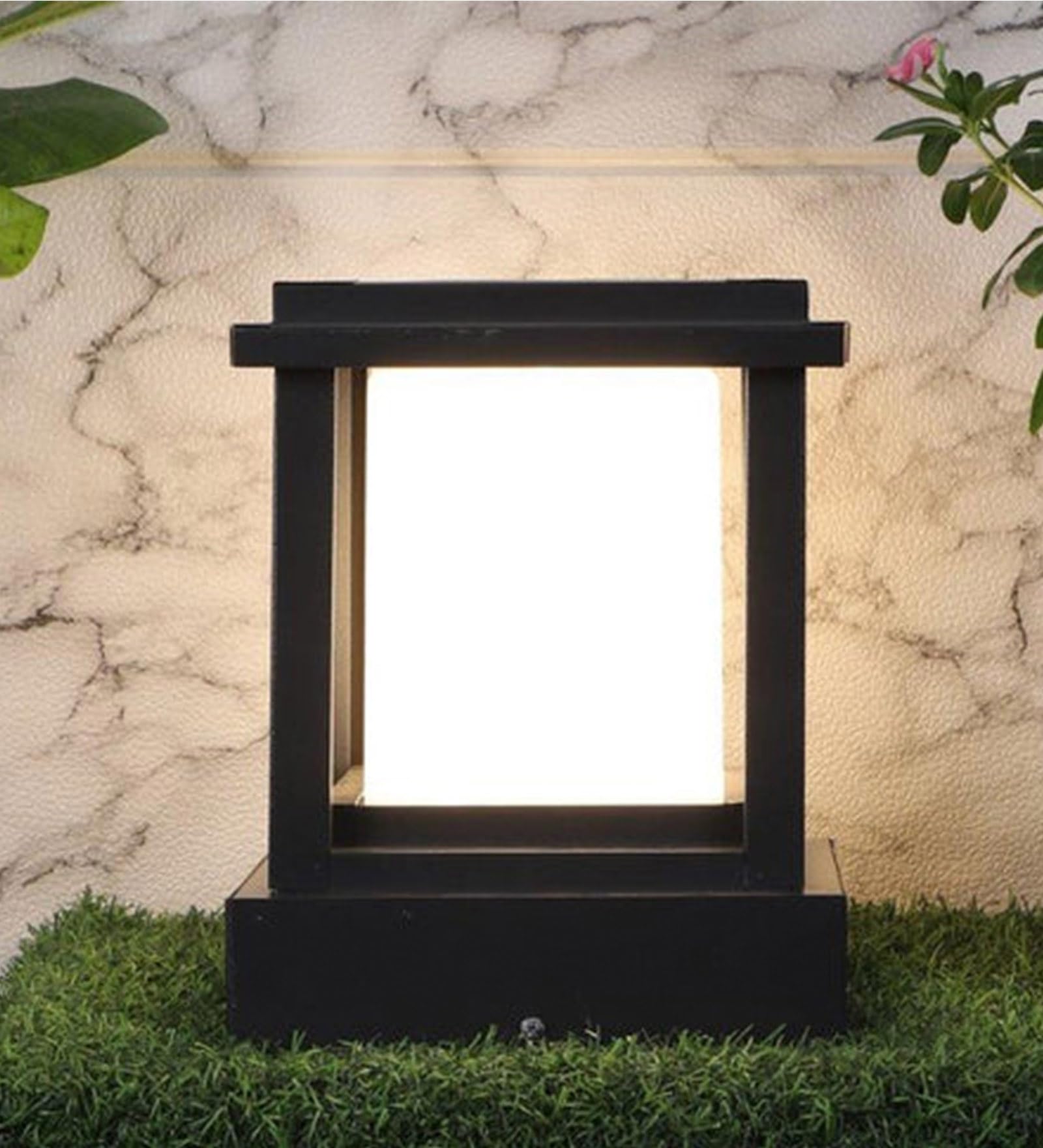 SAH Stylish Gate Light Waterproof Metal Pillar Lamp Main Gate Outdoor Decor Garden Lighting Pole Mount Exterior Fixture for Home Entrance Patio Compound Boundary (Pack of 1) (Without Bulb)-image-4