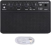 Mini Guiatr Amp, 10W Portable and Rechargeable Electric Guitar Practice Amplifier for Daily Practice