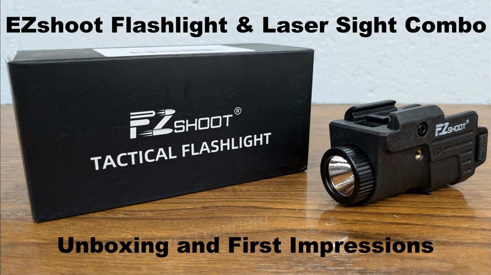 Image of EZshoot 800 Lumens Pistol Light Laser Combo Rechargeable, Pistol Flashlight with Slidable Rail Compatible with Glock and Picatinny Rail, Gun Light with Red Laser Beam