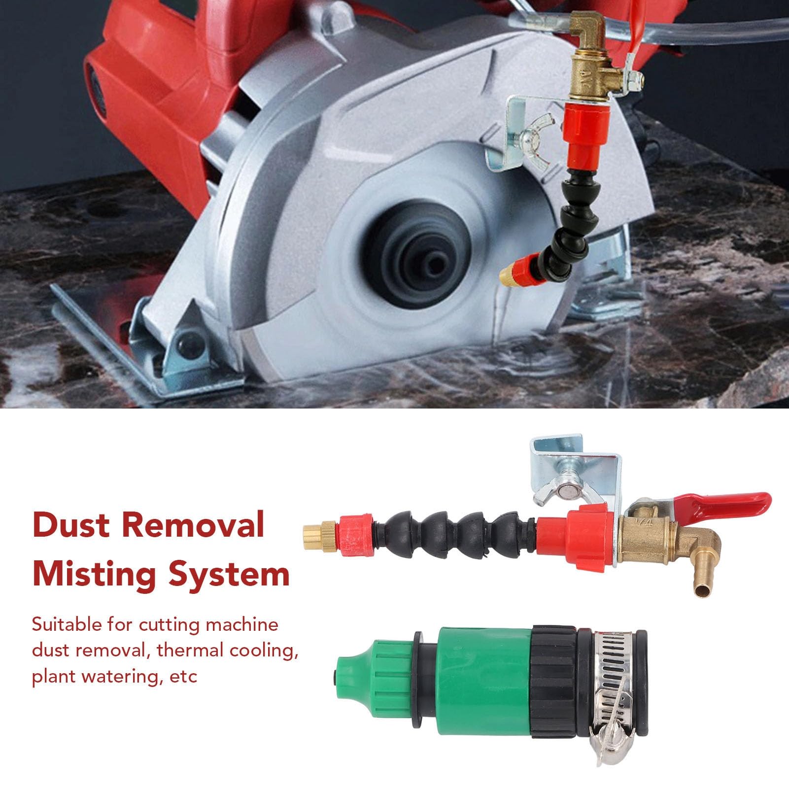 Pulvérisateur d'eau pour Meuleuse d'angle, Buse D'arrosage Anti-poussière avec Tuyau de 3 Mètres pour Machine de Découpe, Installations de Refroidissement et Surfaces de Nettoyage