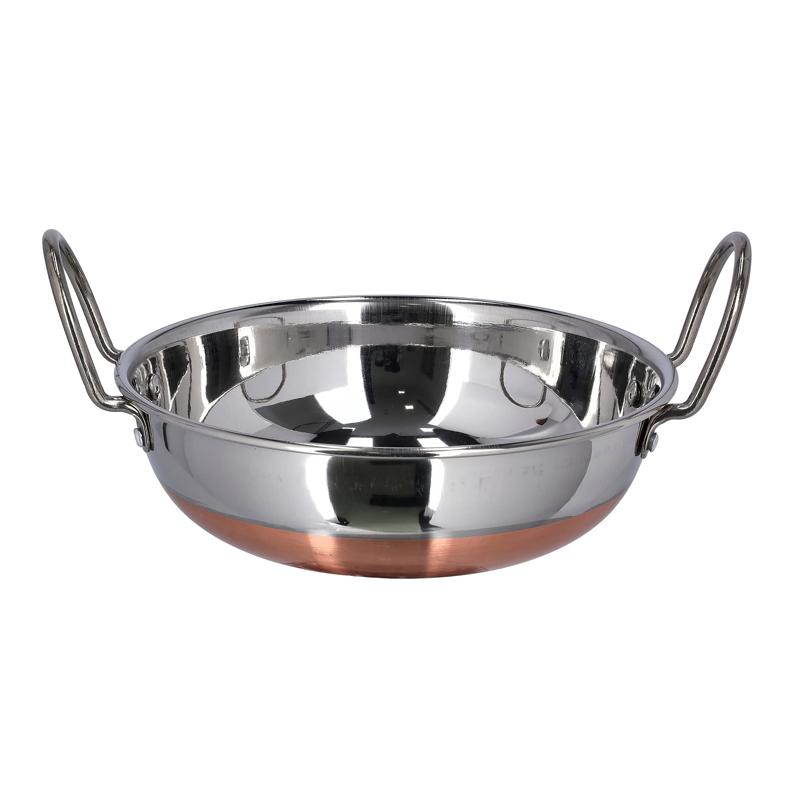 Royalford Kadai Copper Bottom & Stainless Steel Handle 21Cm, Multi, Rf9973