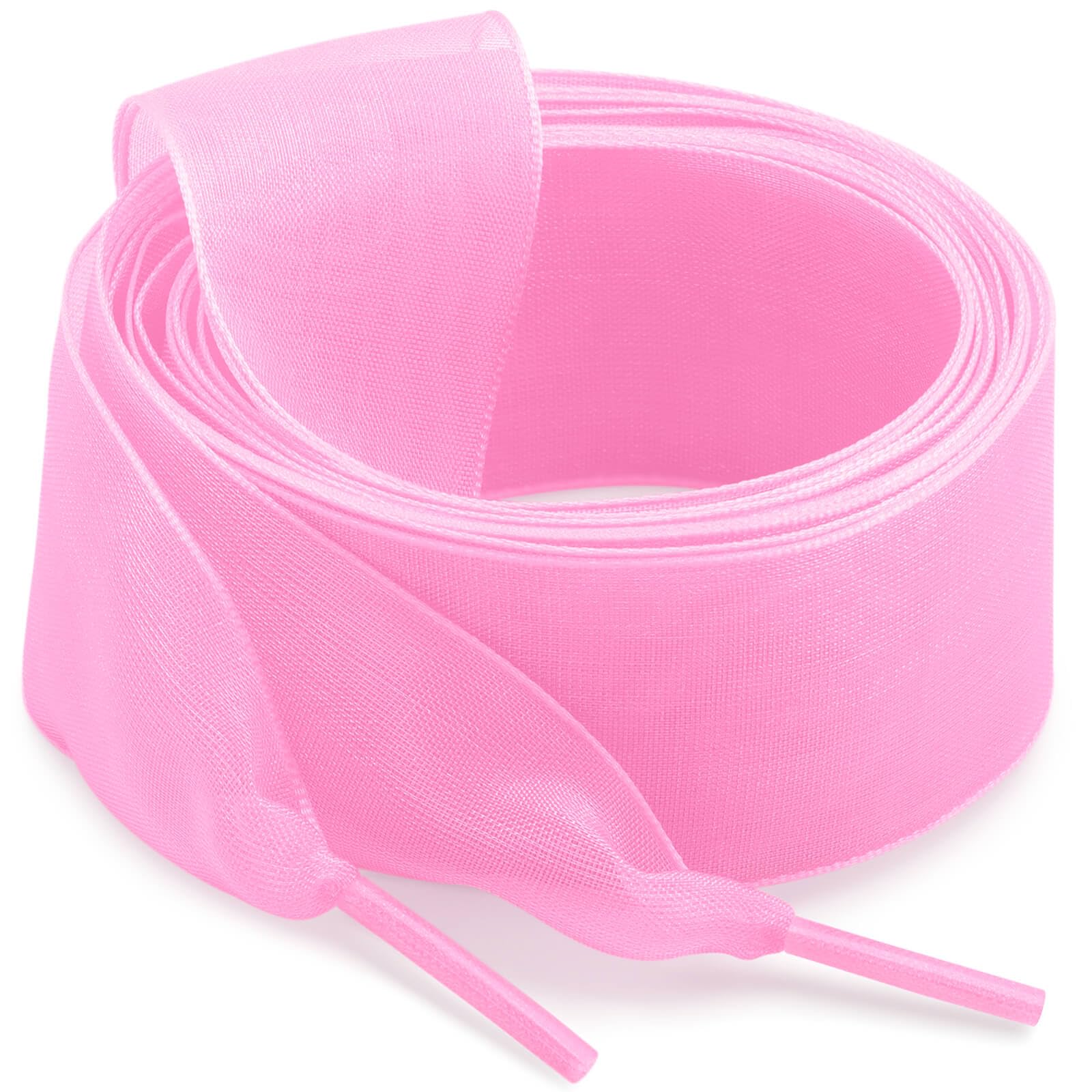 WEGOODZF Flat Snow Yarn Shoelaces: 2.5CM Wide Fashion Sheer Tulle Shoelaces 2 Pairs