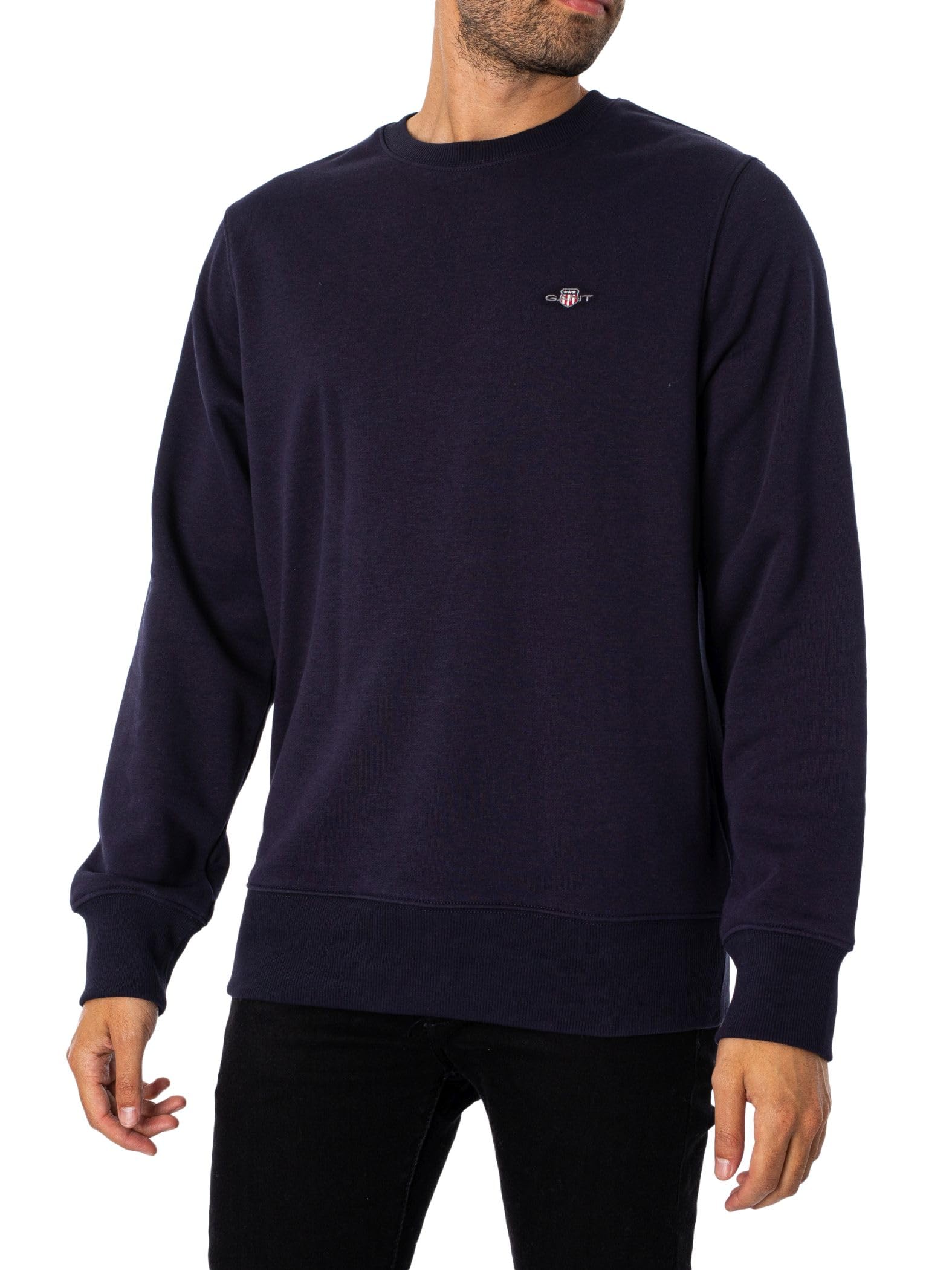Gant Reg Shield C-NECK Sweat, Maglia Di Tuta Uomo, Blu ( Evening Blue ), L-image