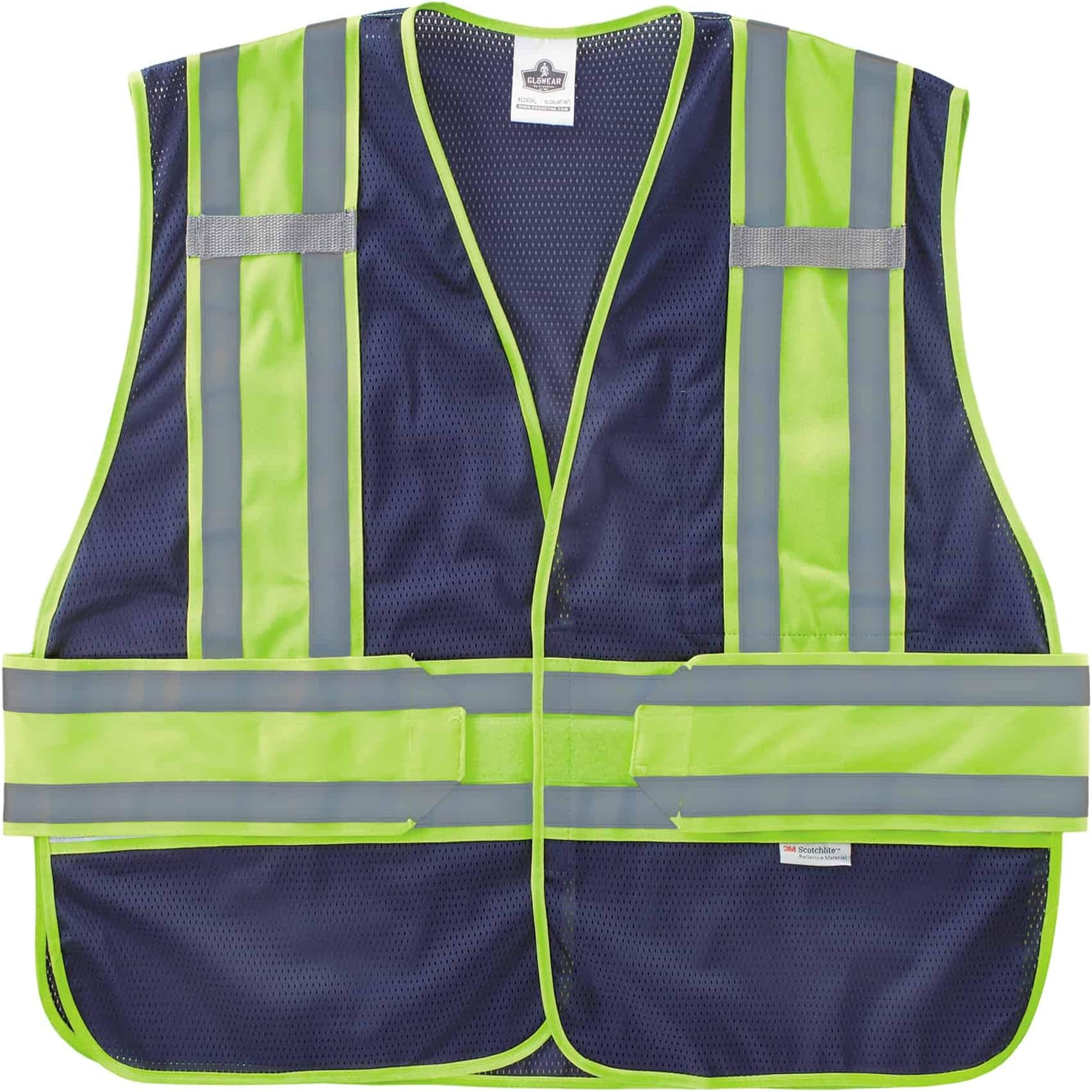 Ergodyne GloWear 8240HL Two Tone Expandable Reflective Safety Vest, Navy, X-Large/2X-Large