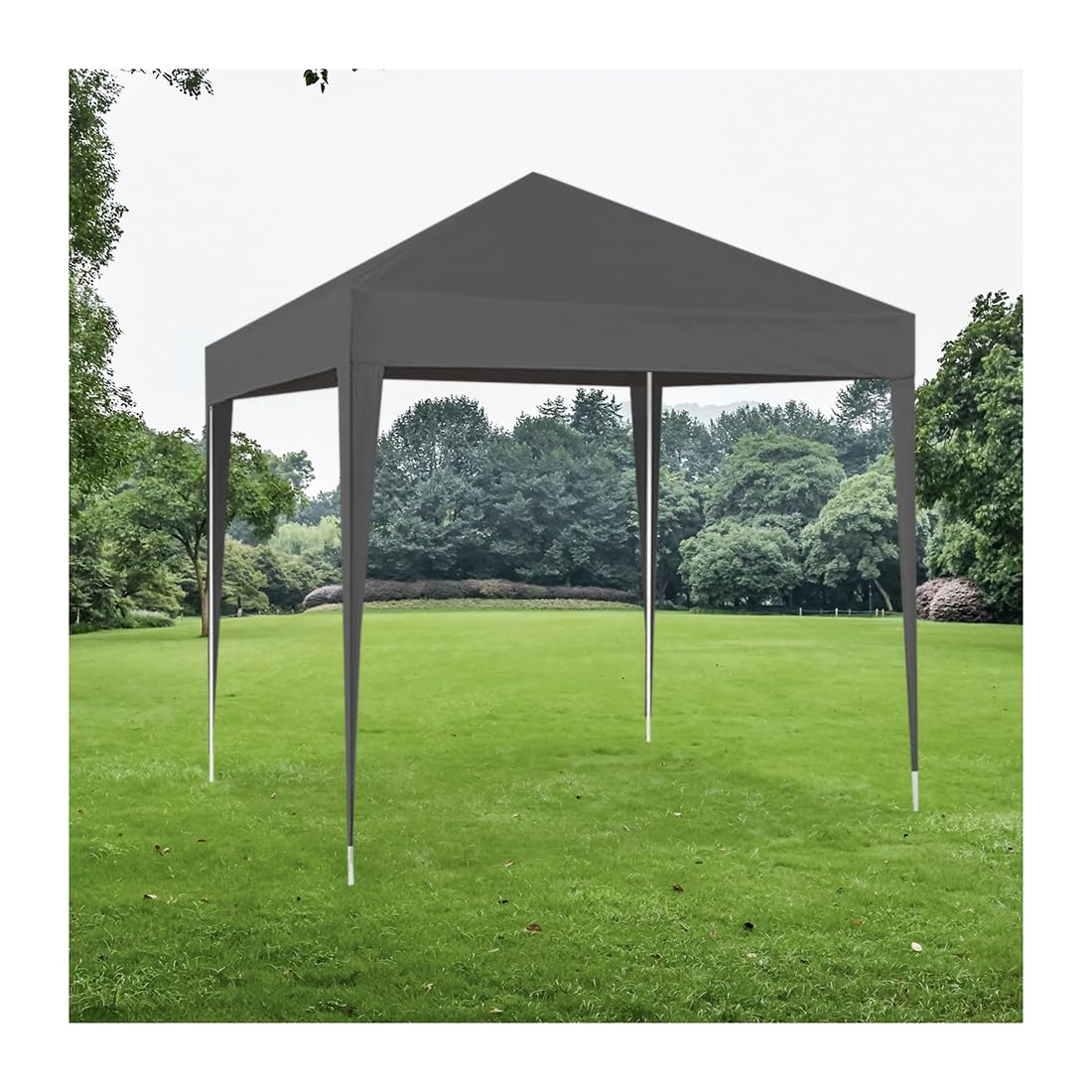 Acomoda Textil - Cenador Desmontable de Fácil Instalación y Transporte 3x3 Metros. Carpa Jardín para Camping y Fiestas de Exterior, Resistente al Sol, Estable y Duradero. (Gris)