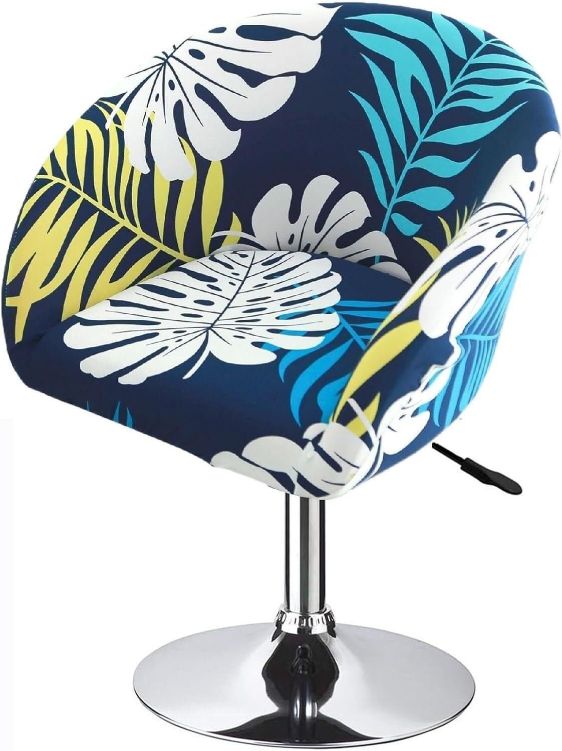 SDNAM Bar Counter Stool Chair Covers with Back and Arms Set of 4/2/1 Stretch, Pub Swivel Curved Kitchen Barstool Chair Cover Curved Back Bar Stool Slipcovers with Arms(H14,2PCS)