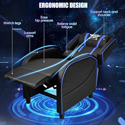 Miniatura 29 de DORTALA Silla de masaje para adultos, sofá reclinable ajustable con reposapiés y función de masaje, reclinable ajustable para sala de estar, asiento