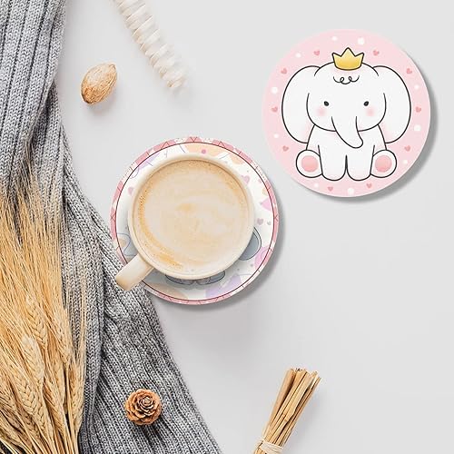 Miniatura 5 de CUBICER Paquete de 6 posavasos de cerámica de unicornio con base de corcho, regalos de inauguración de la casa para mujeres y adultos, mesa de café,